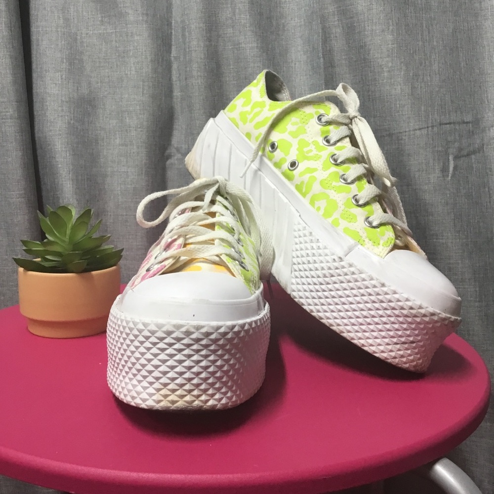 Leopard Print Platform Converse Sneakers